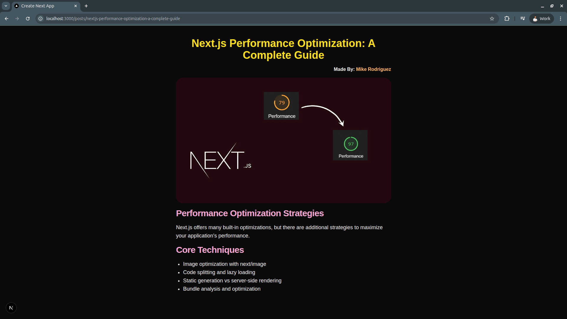 Url fetched blog page preview